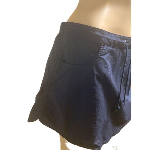 Merona Black Drawstring Waist Nylon Casual Skirt Size Medium - Picture 2 of 10